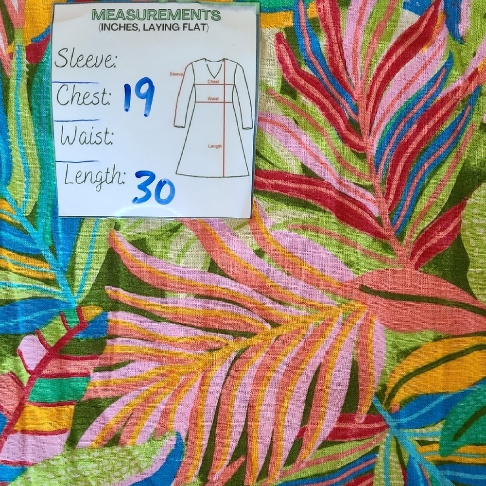 C&C California Vibrant Multicolor Mini Dress Sleeveless Coverup Linen Blend - Picture 11 of 11